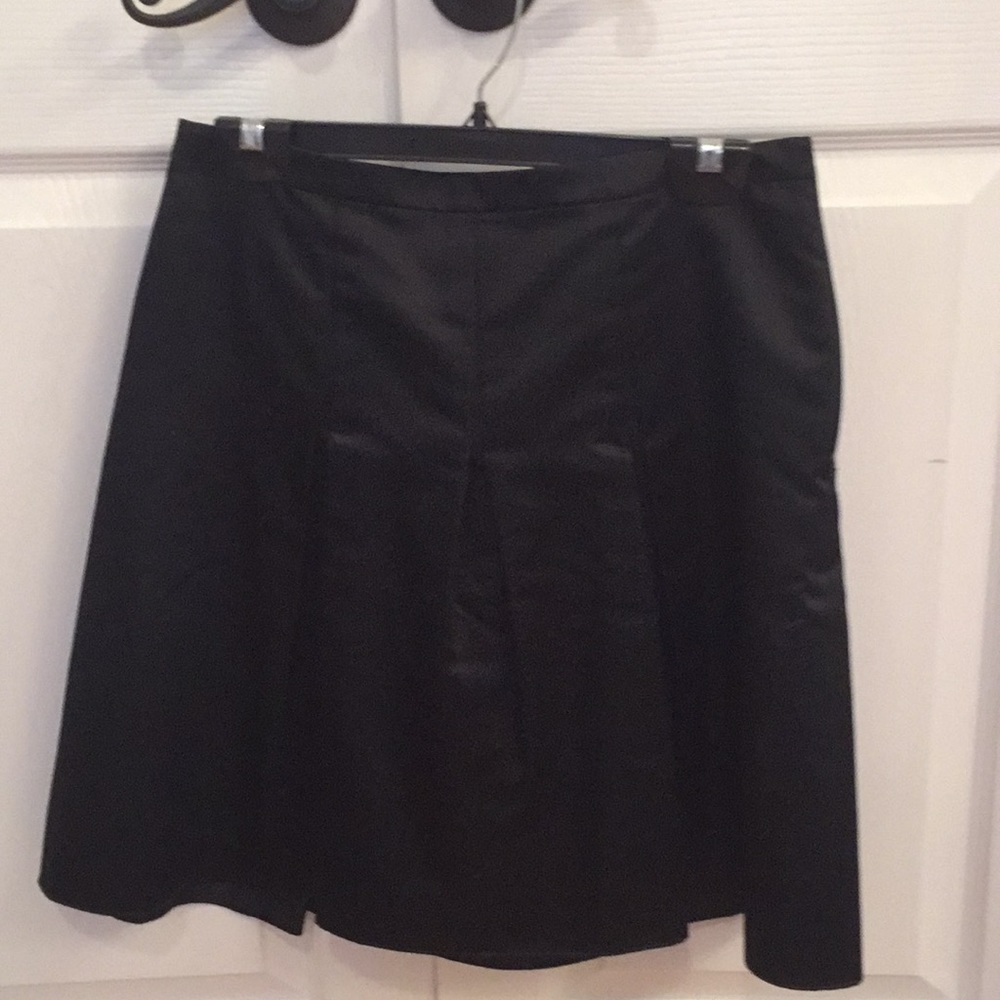 Black silk skirt